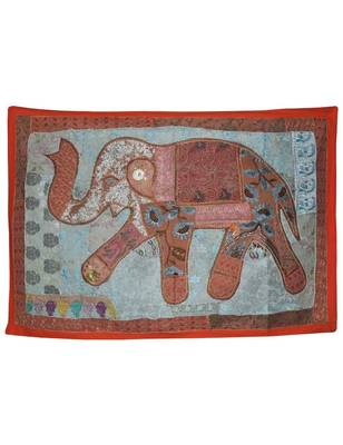 Decoraitve Elephant Work wall Hanging Traditional Embroidery Design Tapestry 1