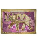 Traditional Embroidery patchwork Design Elephant Work Cotton Wall Hanging