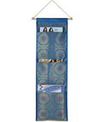 Lal Haveli Traditional wall Hanging 3 pocket Turquoise Color 34 X 10 Inch