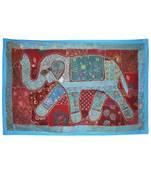 Handmade Traditional Design Patchwork Embroidery Work Cotton Wall Hanging