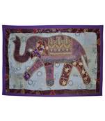 Ethnic Decorative Embroidered Wall Decor Elephant Work Cotton Tapestry