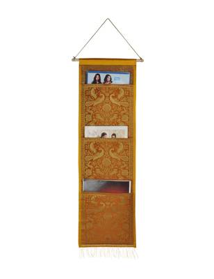 Lal Haveli Magazine Holder wall Hanging Letter Bags Utility pockets For wall 34 X 10 Inch 1