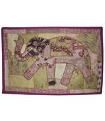 Elegant Handcrafted Traditional Design Embroidered Elephant wall Hanging