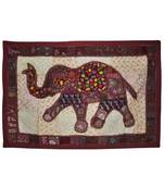 Indian Traditional Design Sequin And patchwork Design Elephant Wall Hanging