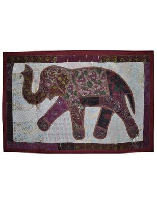 Indian Home Decorative Traditional Design patchwork And Sequin Wall Hanging 1