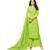 Parrot Green Chanderi Women's Palazzo Suit With Heavy Embroidered Dupatta