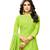 Parrot Green Chanderi Women's Palazzo Suit With Heavy Embroidered Dupatta