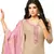 Beige & Pink Chanderi Women's Palazzo Suit With Heavy Embroidered Dupatta