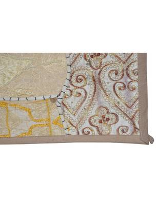 Wall Hanging Sequins Beads Mirrors Zari Silk Embroidery patchwork 20 X 60 Inches 4