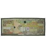 Wall Hanging Sequins Beads Mirrors Zari Silk Embroidery patchwork 20 X 60 Inches