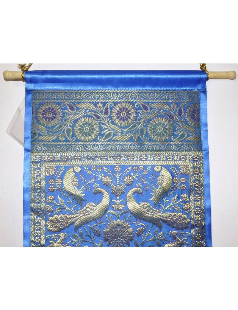 Lal Haveli Two pocket Silk wall Hanging For Home Decor 25 X 10 Inches
