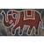 Vintage Animal wall Hanging Silk Tapestry Decorative wall Runner Valance