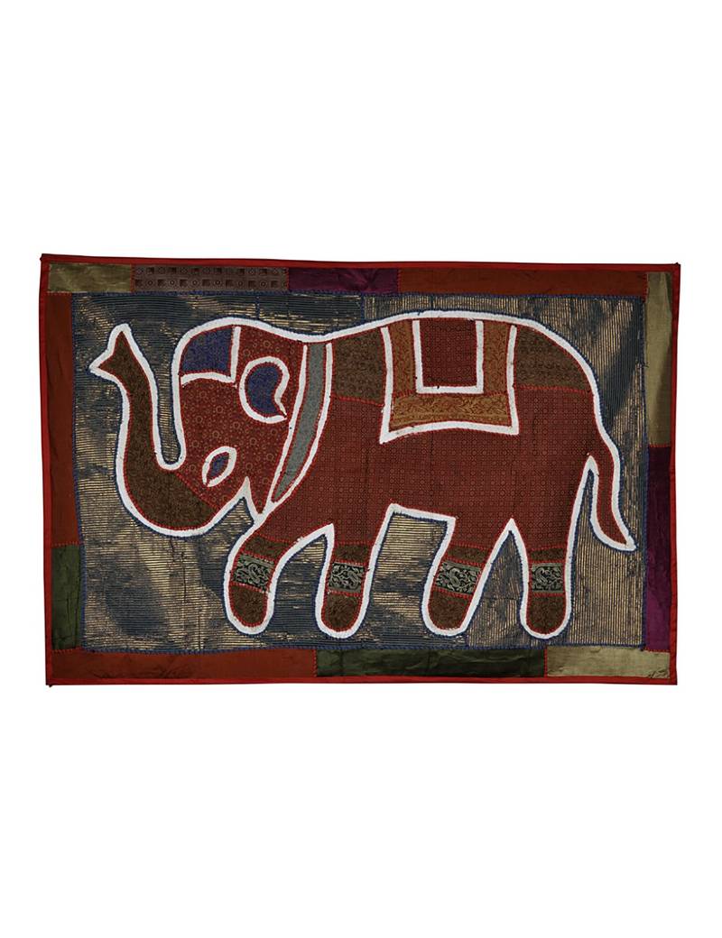 Vintage Animal wall Hanging Silk Tapestry Decorative wall Runner Valance