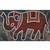 Vintage Animal wall Hanging Silk Tapestry Decorative wall Runner Valance