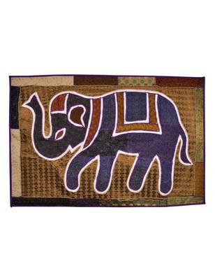 Vintage Home Decorative Elephant Design Silk wall Hanging Tapestry 1