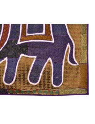 Vintage Home Decorative Elephant Design Silk wall Hanging Tapestry 6