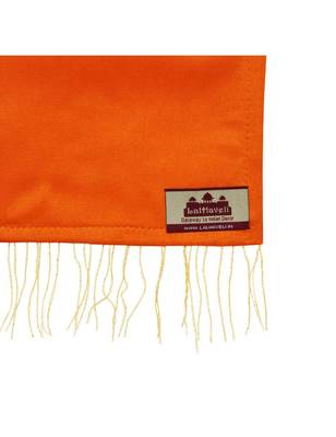 Lal Haveli Ethnic Silk Pecock Design Living Room Decorative wall Hanging 2 pocket Orange Color 24 X10 Inch 4