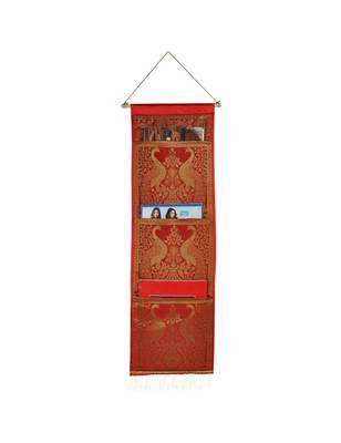 Lal Haveli All Occasion Gifts Silk wall Hanging Vintage Organizer 34 X 10 Inch 1