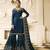 Blue Resham Embroidery Georgette Salwar With Dupatta