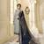 Grey Resham Embroidery Georgette Satin Salwar With Dupatta
