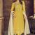 Cream Embroidered Georgette Salwar With Dupatta