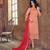Red Embroidered Heavy Net Salwar With Dupatta