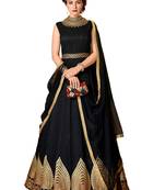 black zari art dupion silk salwar with dupatta