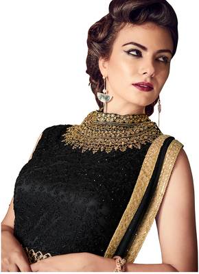 black zari art dupion silk salwar with dupatta 3