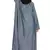 Blue Plain Cotton Abaya