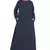Navy Blue Plain Crepe Abaya