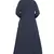 Navy Blue Plain Crepe Abaya