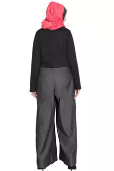 Grey Plain Cotton Abaya