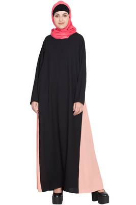 Black Plain Crepe Abaya 1