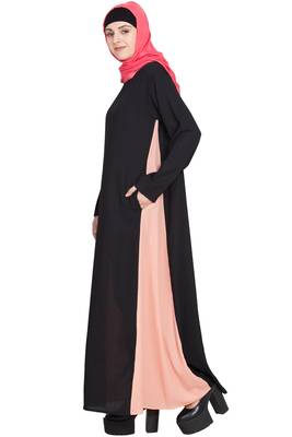 Black Plain Crepe Abaya 2
