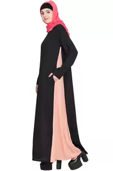 Black Plain Crepe Abaya