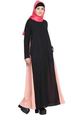 Black Plain Crepe Abaya 3