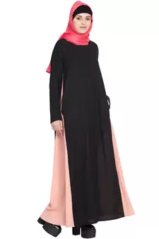 Black Plain Crepe Abaya
