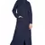 Navy Blue Plain Cotton Abaya