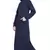 Navy Blue Plain Cotton Abaya