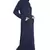 Navy Blue Plain Cotton Abaya