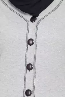 Silver Plain Cotton Abaya