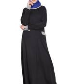 Black Plain Cotton Abaya