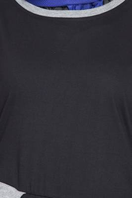 Black Plain Cotton Abaya 5