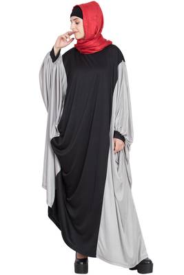 Black Plain Polyester Abaya 1