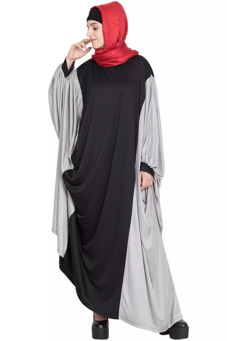 Black Plain Polyester Abaya