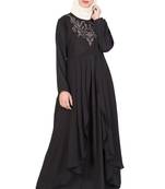 Black Plain Crepe Abaya