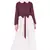 Maroon Plain Crepe Abaya
