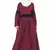 Maroon Plain Crepe Abaya