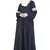 Navy Blue Plain Crepe Abaya