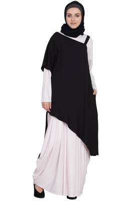 Black Plain Crepe Abaya 1